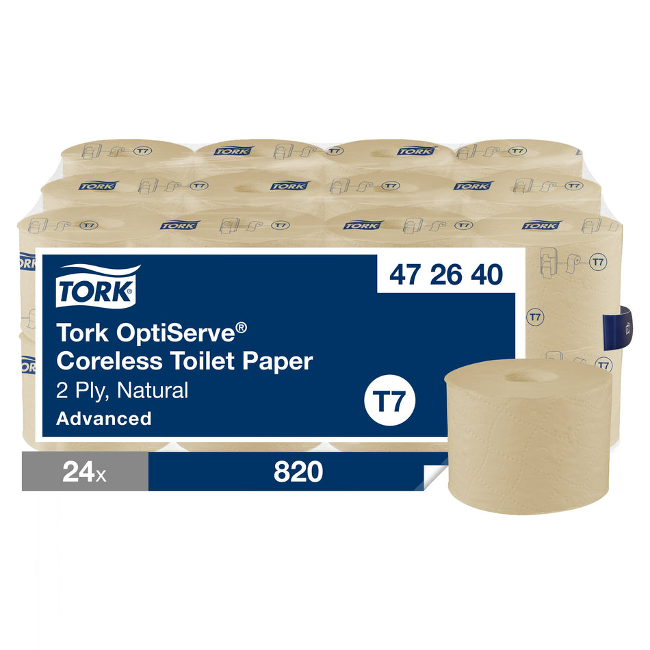 Tork OptiServe® Papier toilette sans mandrin naturel T7