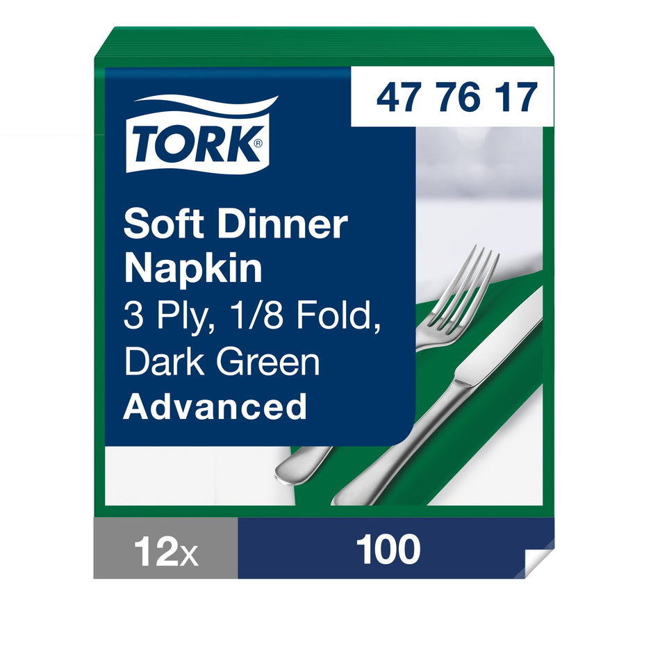 Tork Soft Dinnerservietten Dunkelgrün