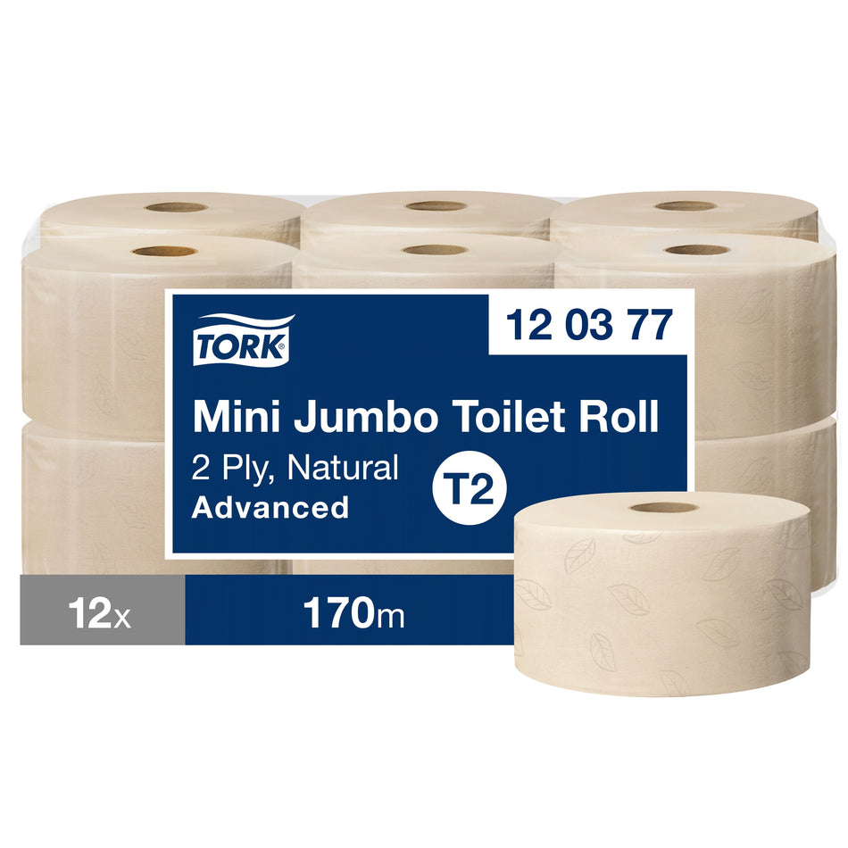 Tork Mini rouleau de papier toilette jumbo naturel T2