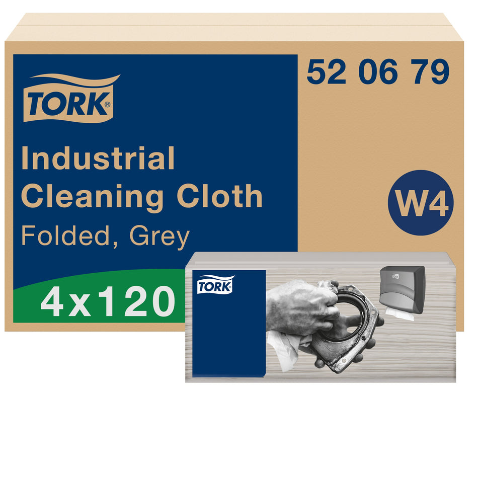 Tork Gefaltete Industrie Reinigungstücher Grau W4