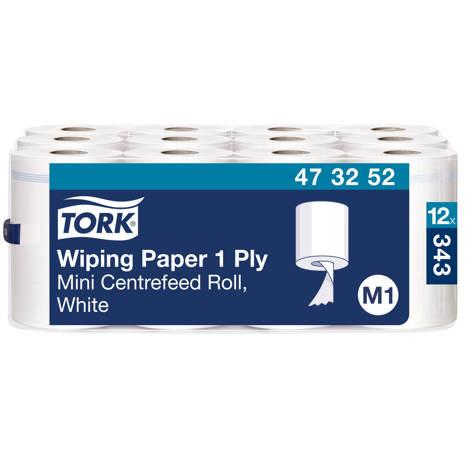 Tork Papier d'Essuyage à Dévidage Central blanc M1