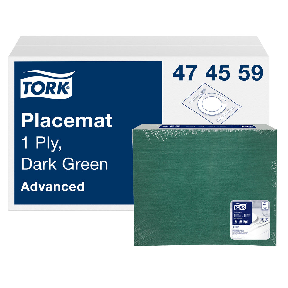 Tork Set de table jetable vert chêne