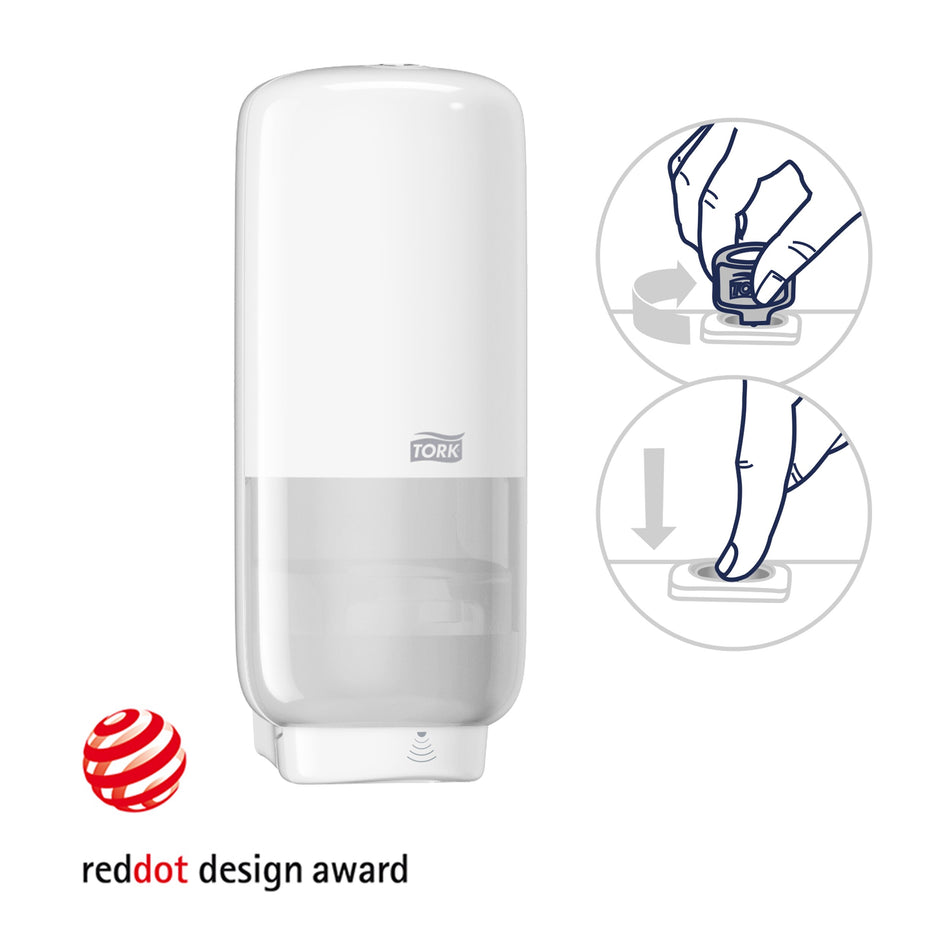 Tork Spender für Seife und Hautpflegeprodukte mit Intuition™ Sensor Weiß S4