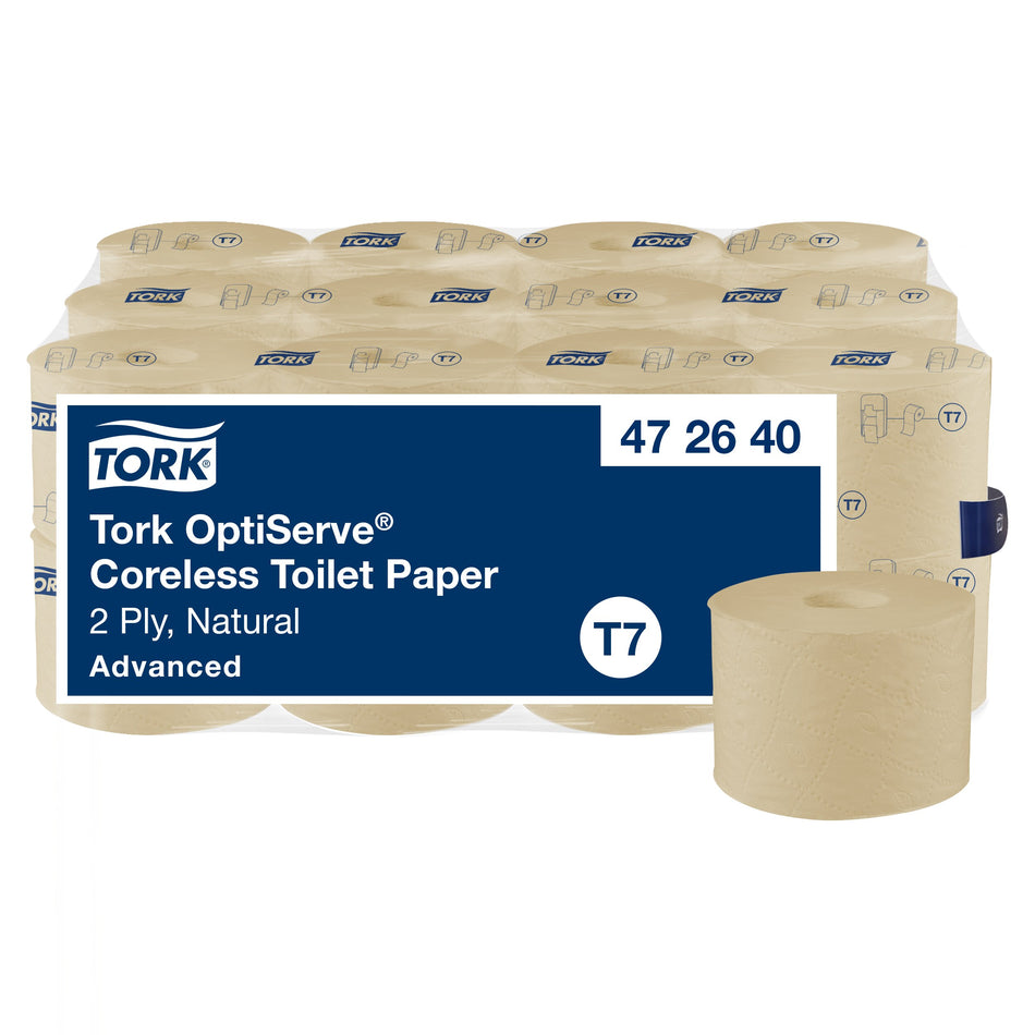 Tork OptiServe® Papier toilette sans mandrin naturel T7