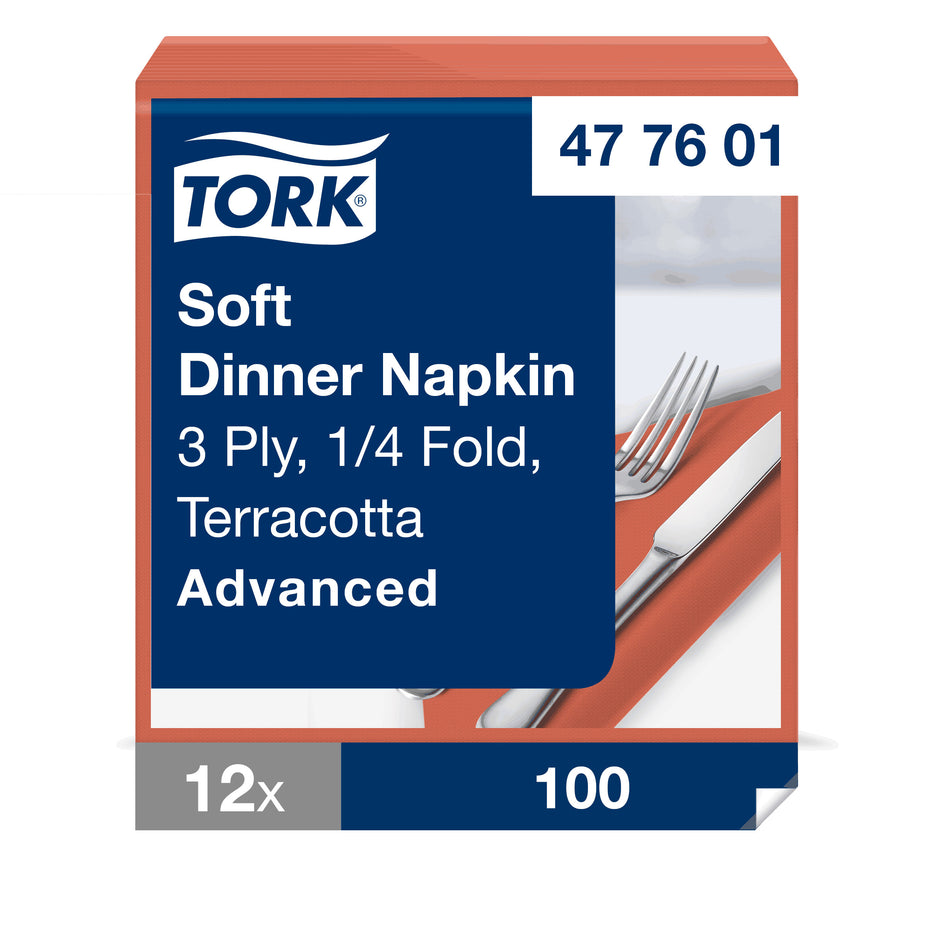 Tork Soft Dinnerservietten Terracotta