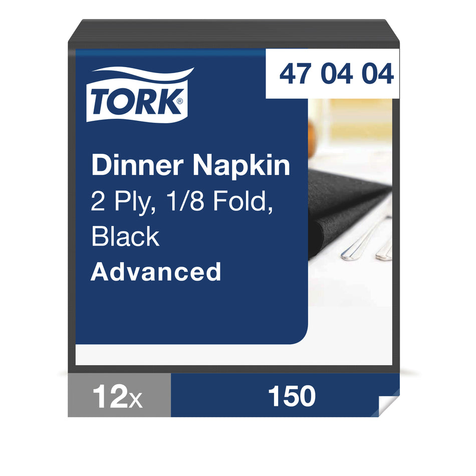 Tork Dinnerservietten Schwarz