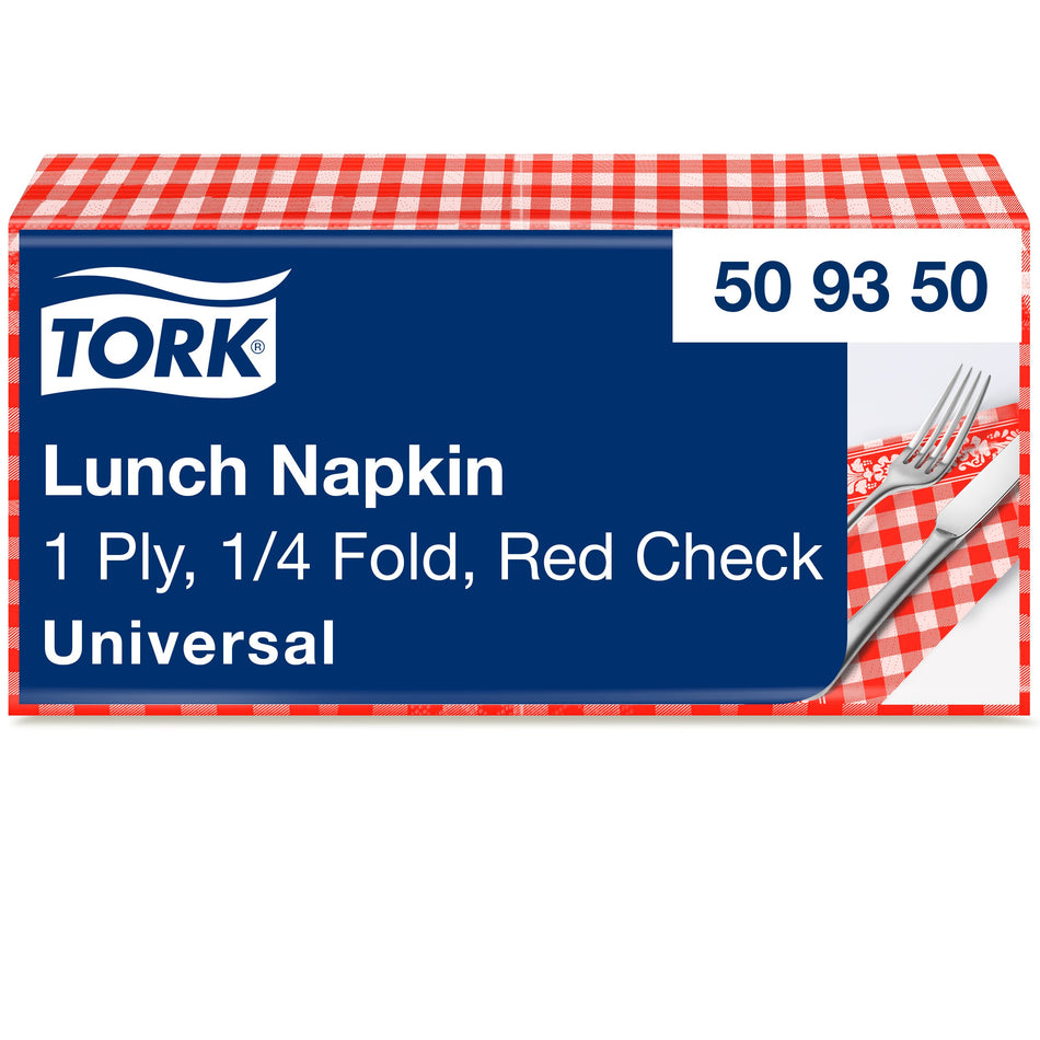 Tork Lunchservietten Rotkariert