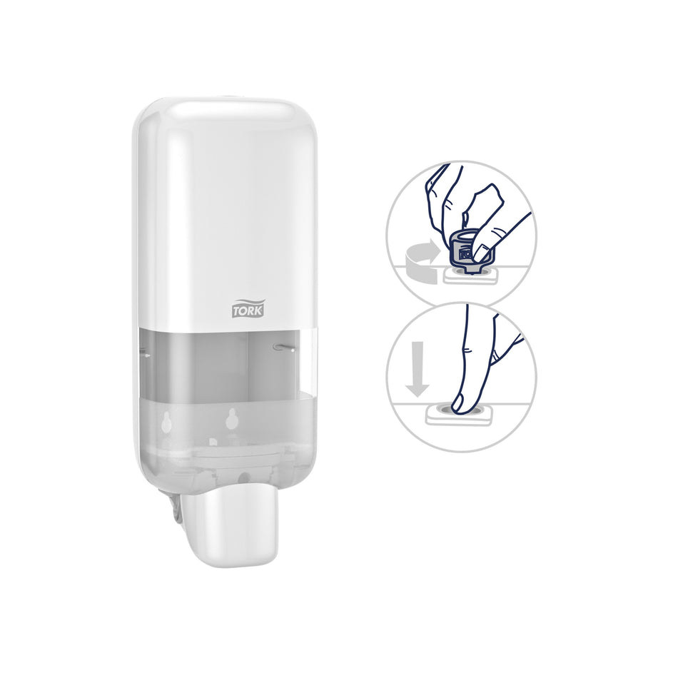 Tork Spender für Seifen und Händedesinfektionsmittel Weiß S4