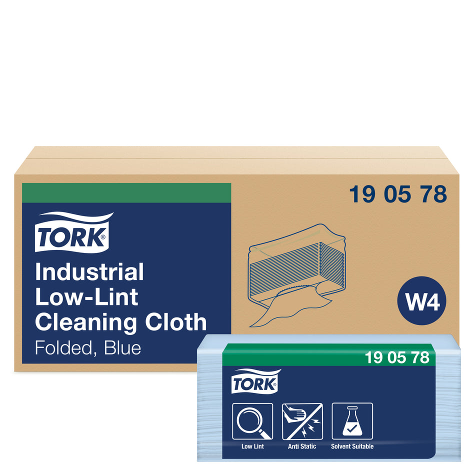 Tork Fusselarme Industrie Reinigungstücher Blau W4