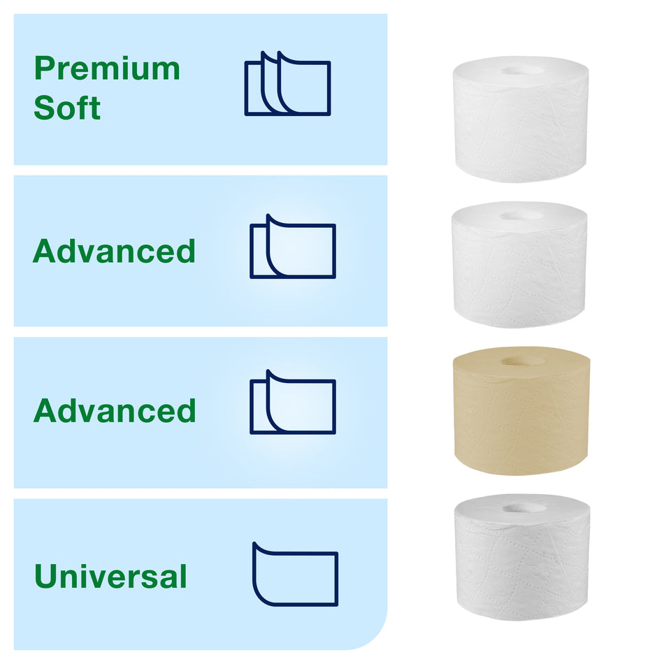 Tork OptiServe® Distributeur pour Papier toilette 1 rouleau sans mandrin en acier inoxydable T7