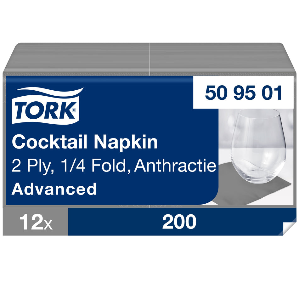 Tork Cocktailservietten Anthrazit
