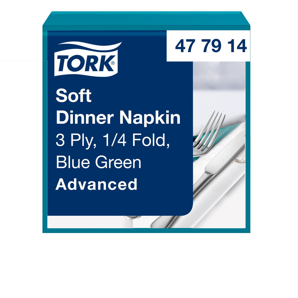 Tork Soft Dinnerservietten Blaugrün