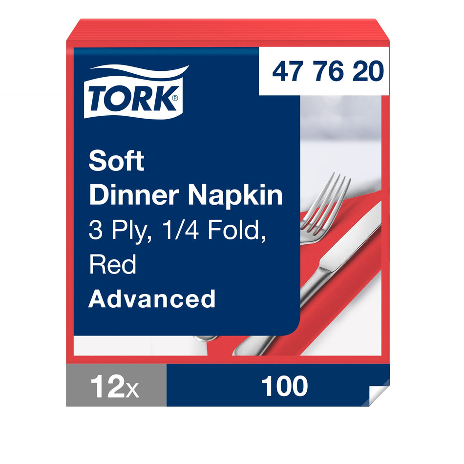 Tork Soft Dinnerservietten Rot