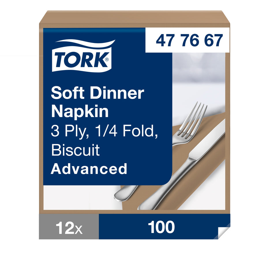 Tork Soft Dinnerservietten Biscuit