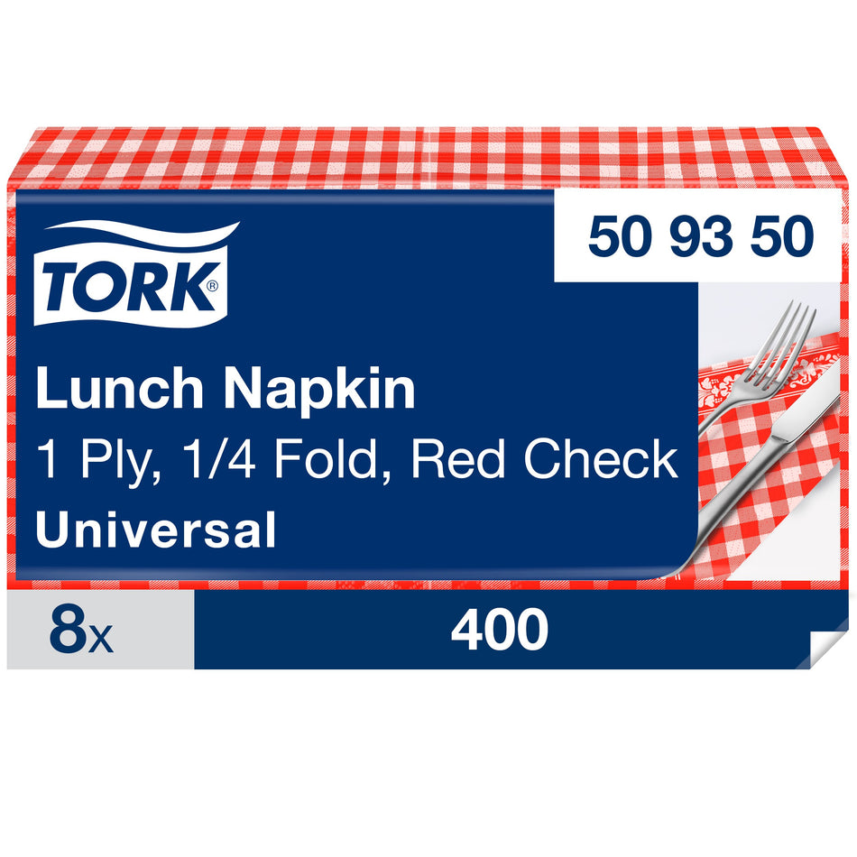 Tork Lunchservietten Rotkariert