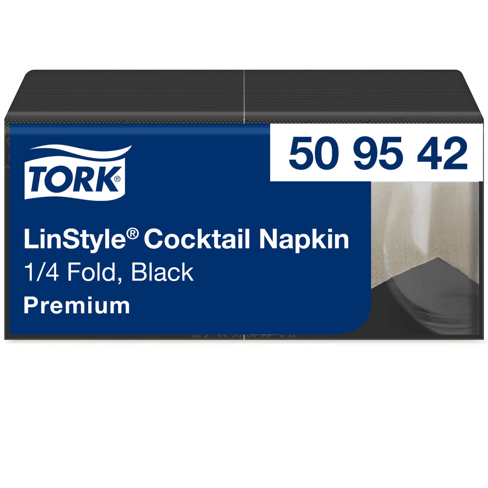 Tork LinStyle® Cocktailservietten Schwarz