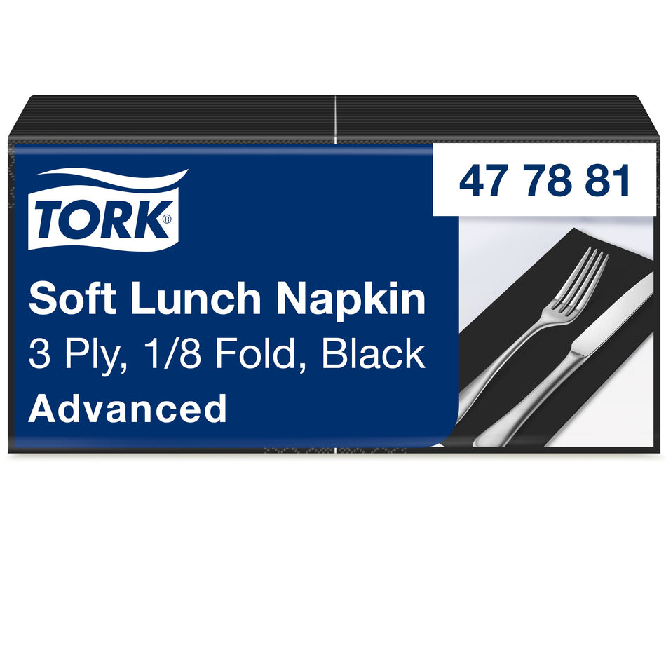 Tork Soft Lunchservietten Schwarz