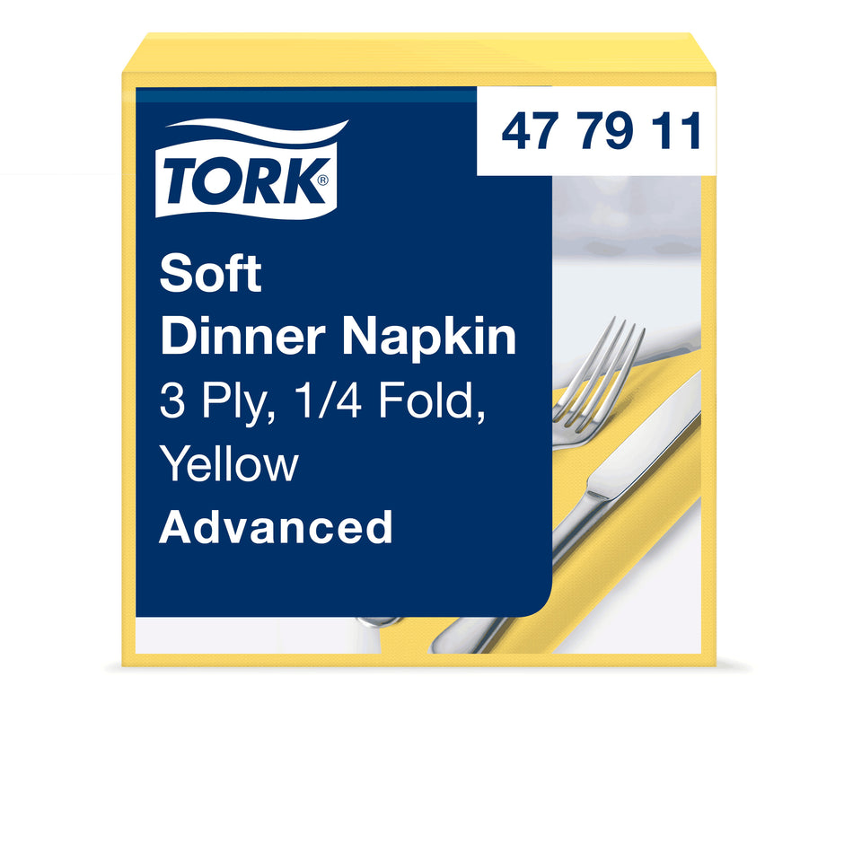 Tork Soft Dinnerservietten Gelb