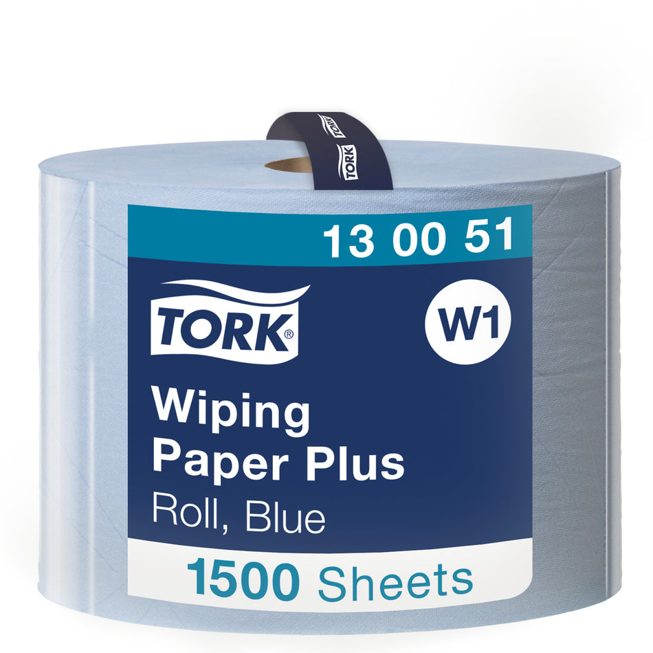 Tork Papier d'Essuyage Plus bleu W1