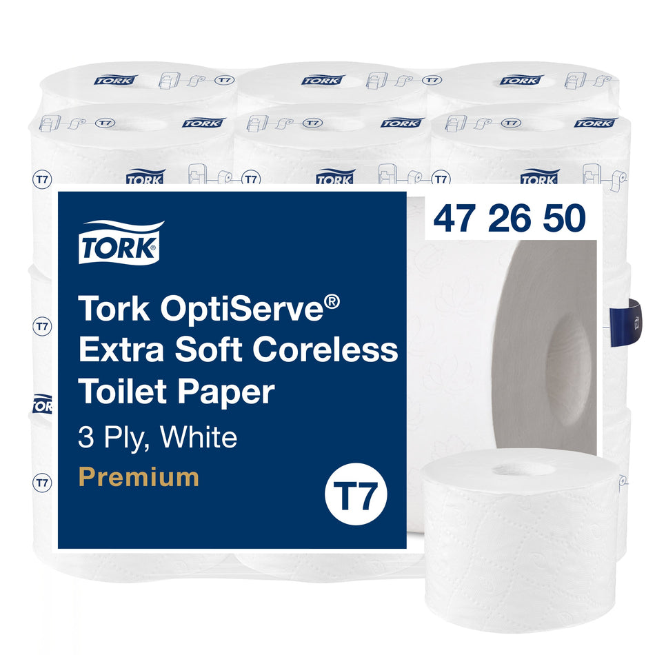 Tork OptiServe® Papier toilette extra doux sans mandrin blanc T7