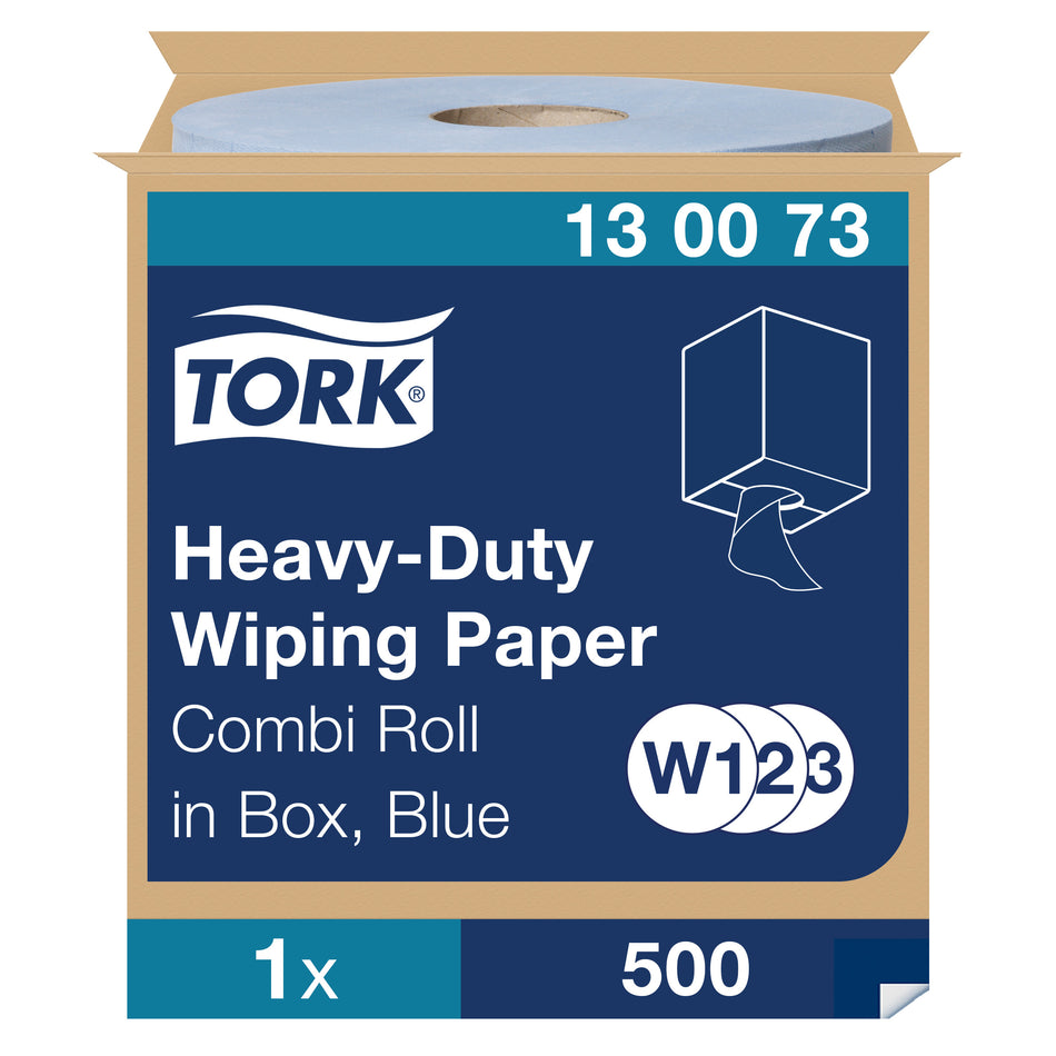 Tork Papier d’Essuyage ultra-résistant bleu W1/2/3