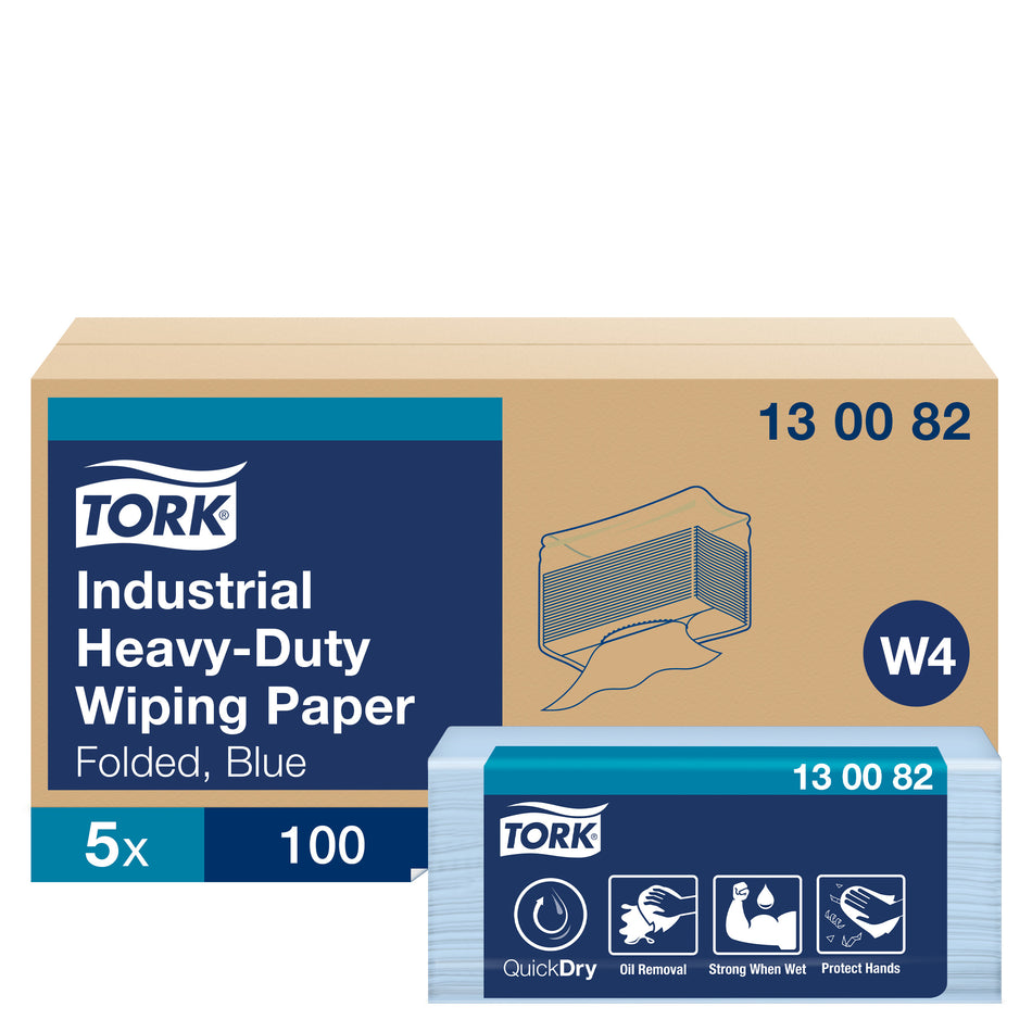 Tork Papier d'Essuyage ultra-résistant bleu W4