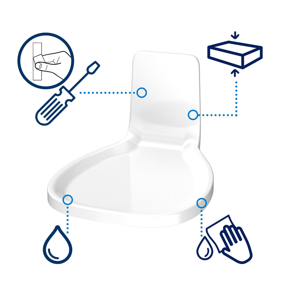 Protection de sol pour stand hydroalcoolique Tork blanc