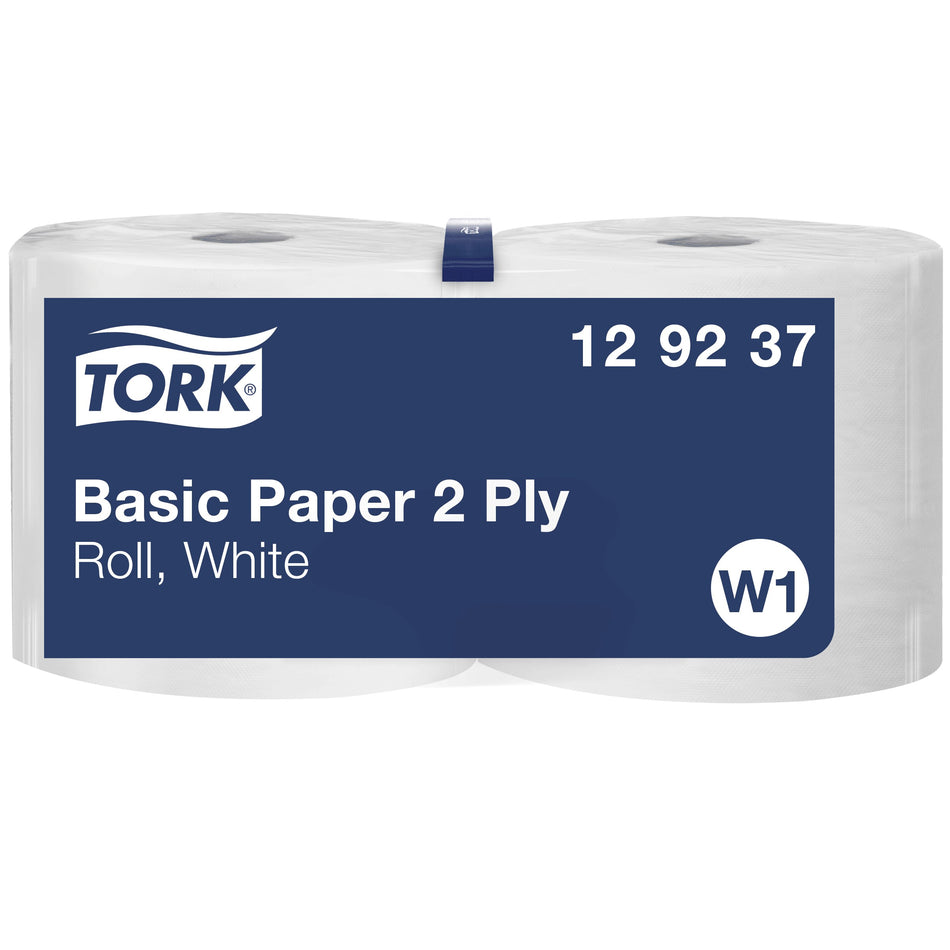 TorkPapier d'Essuyage Basic Rouleau blanc W1