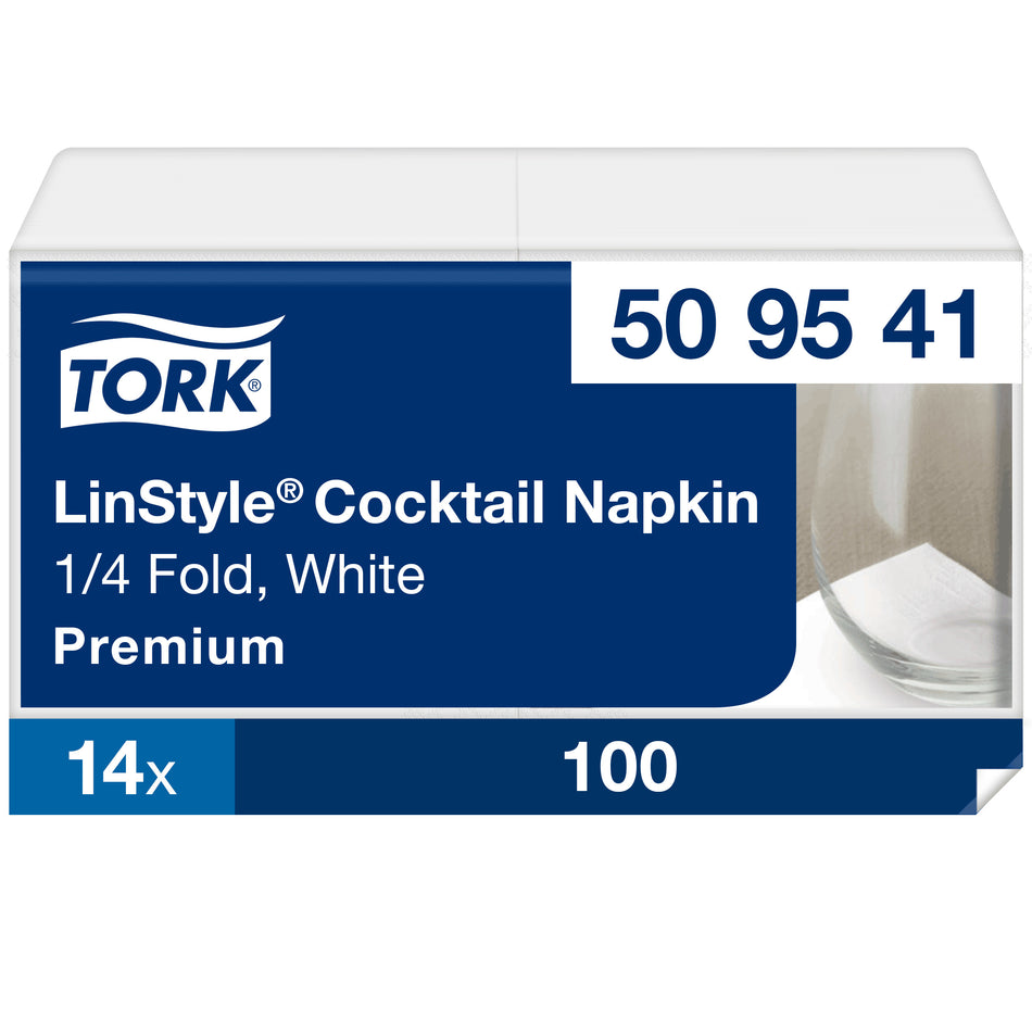 Tork LinStyle® Cocktailservietten Weiß
