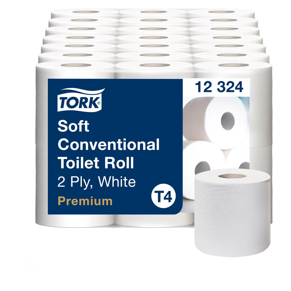 Tork Papier Toilette Rouleau traditionnel doux blanc T4