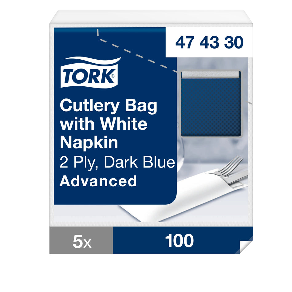 Tork hygienische Bestecktaschen Dunkelblau