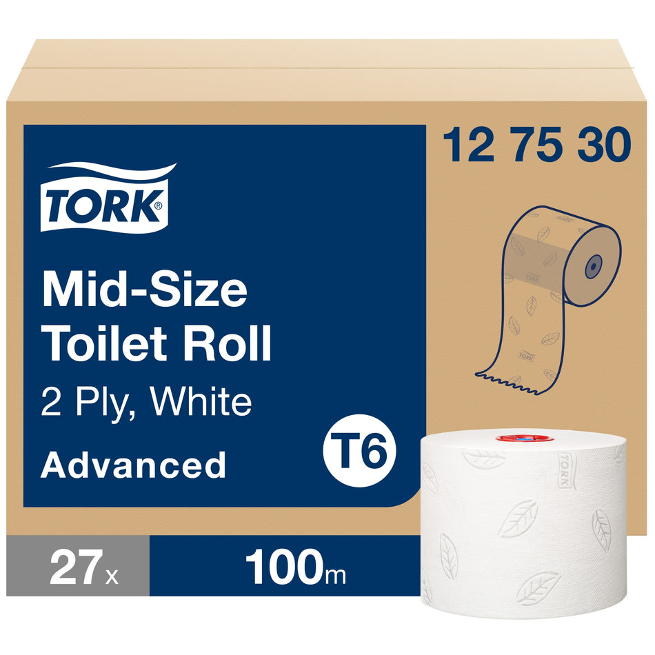 Tork Papier Toilette Rouleau Mid-size blanc T6