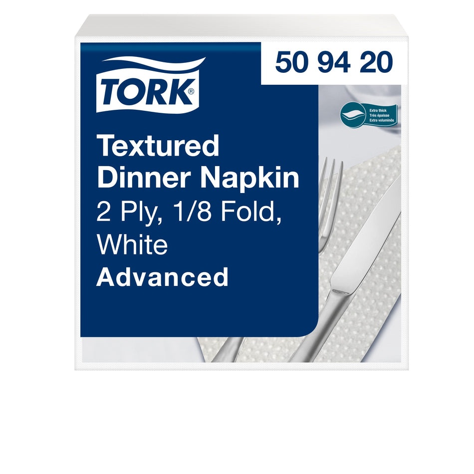 Tork Textured Dinnerserviette Weiß
