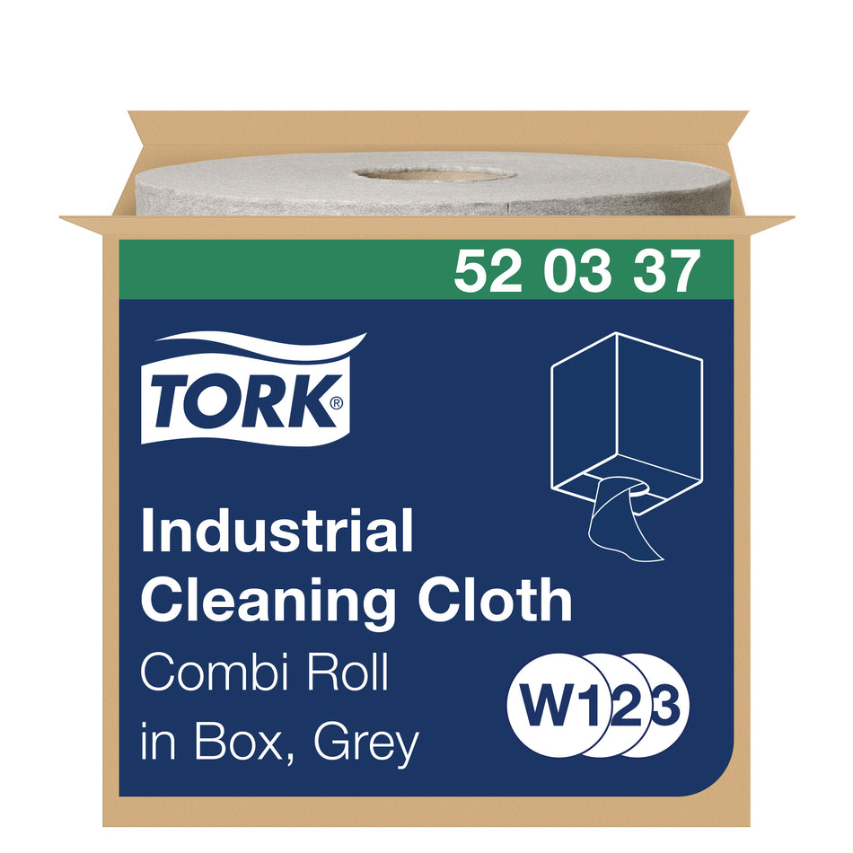 Tork Chiffon de Nettoyage industriel Bobine gris W1/2/3