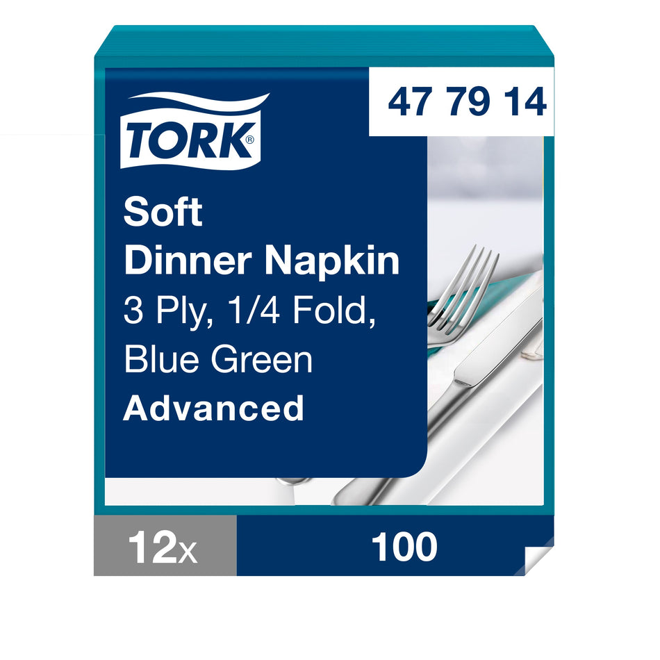 Tork Soft Dinnerservietten Blaugrün