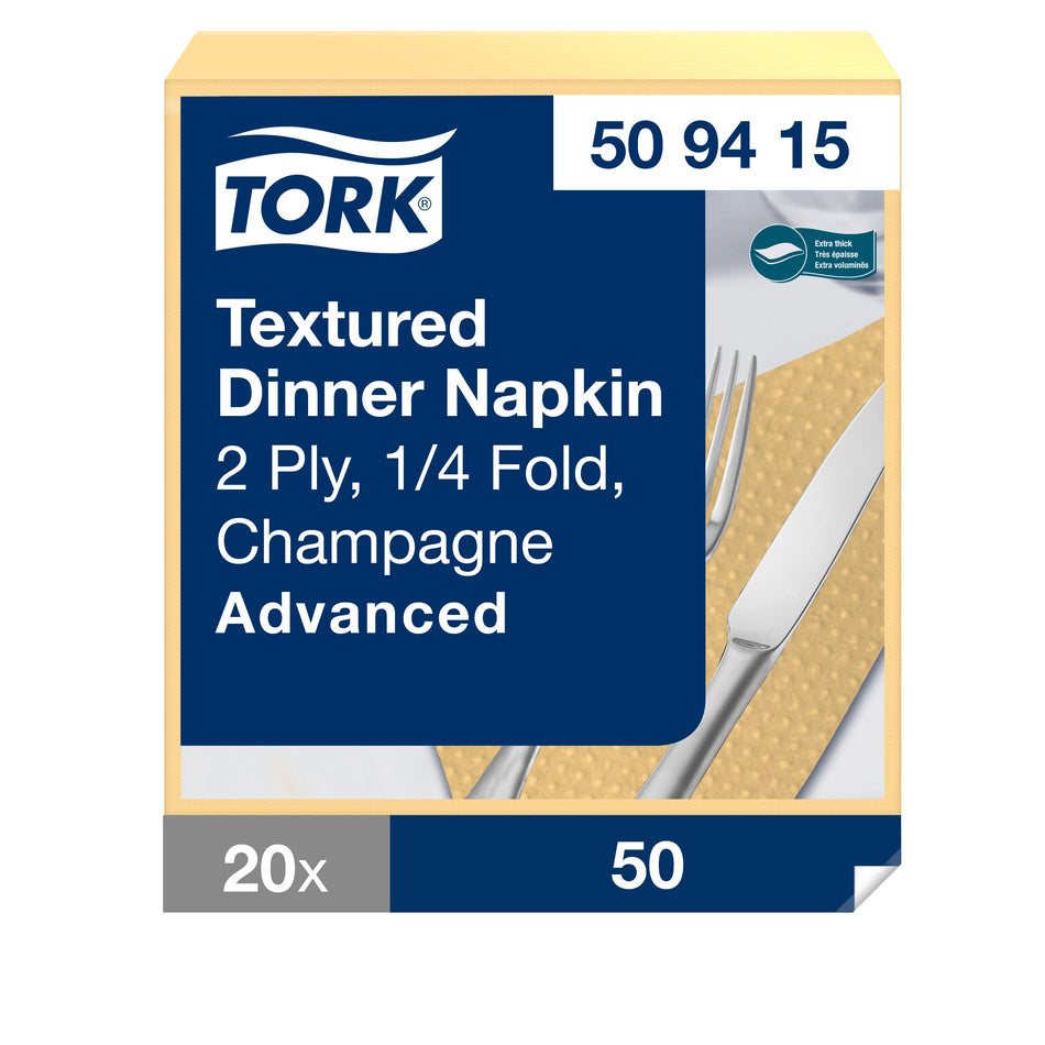 Tork Textured Dinnerservietten Champagner