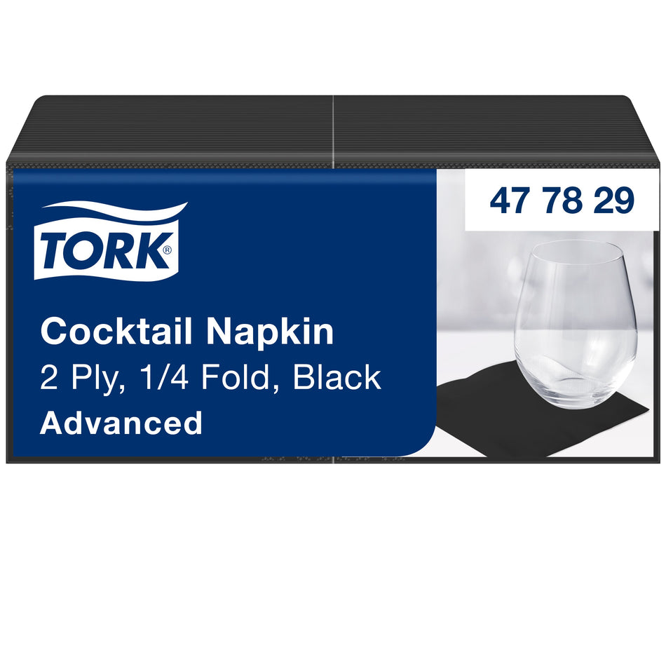 Tork Cocktailservietten Schwarz