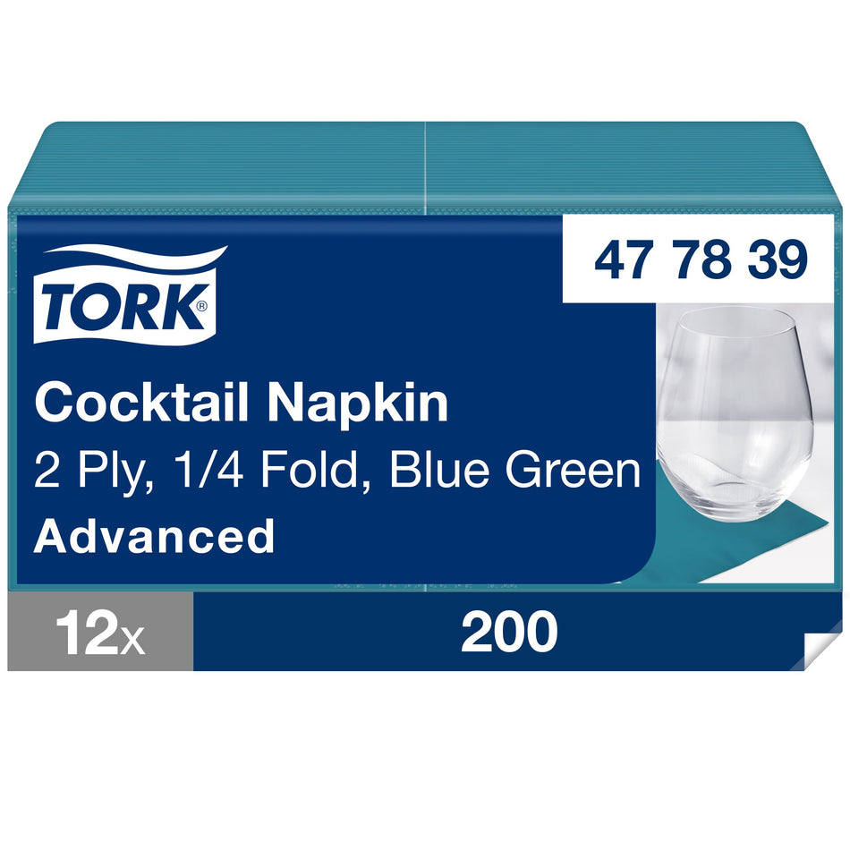 Tork Cocktailservietten Blaugrün