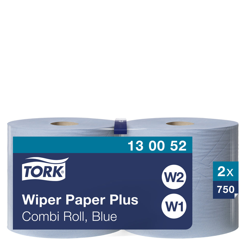 Tork Papier d'Essuyage plus Bleu W1/2