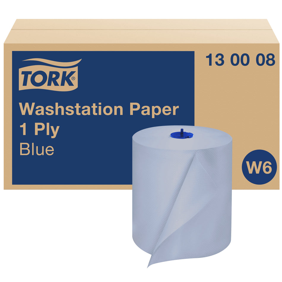 Tork Papier d'Essuyage Basic bleu W6