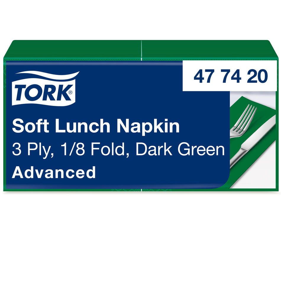 Tork Soft Lunchservietten Dunkelgrün