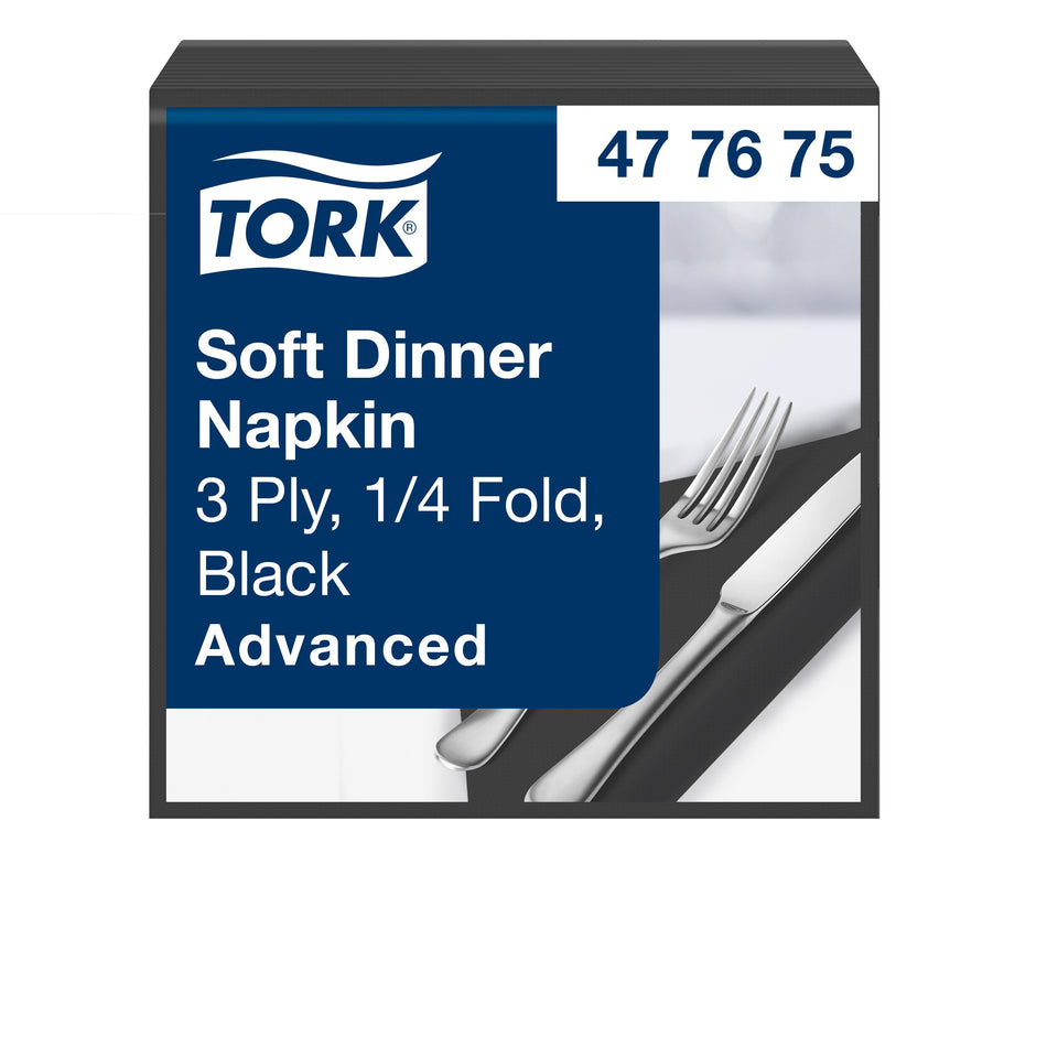 Tork Soft Dinnerservietten Schwarz