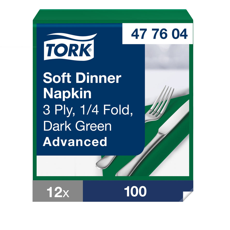 Tork Soft Dinnerservietten Dunkelgrün