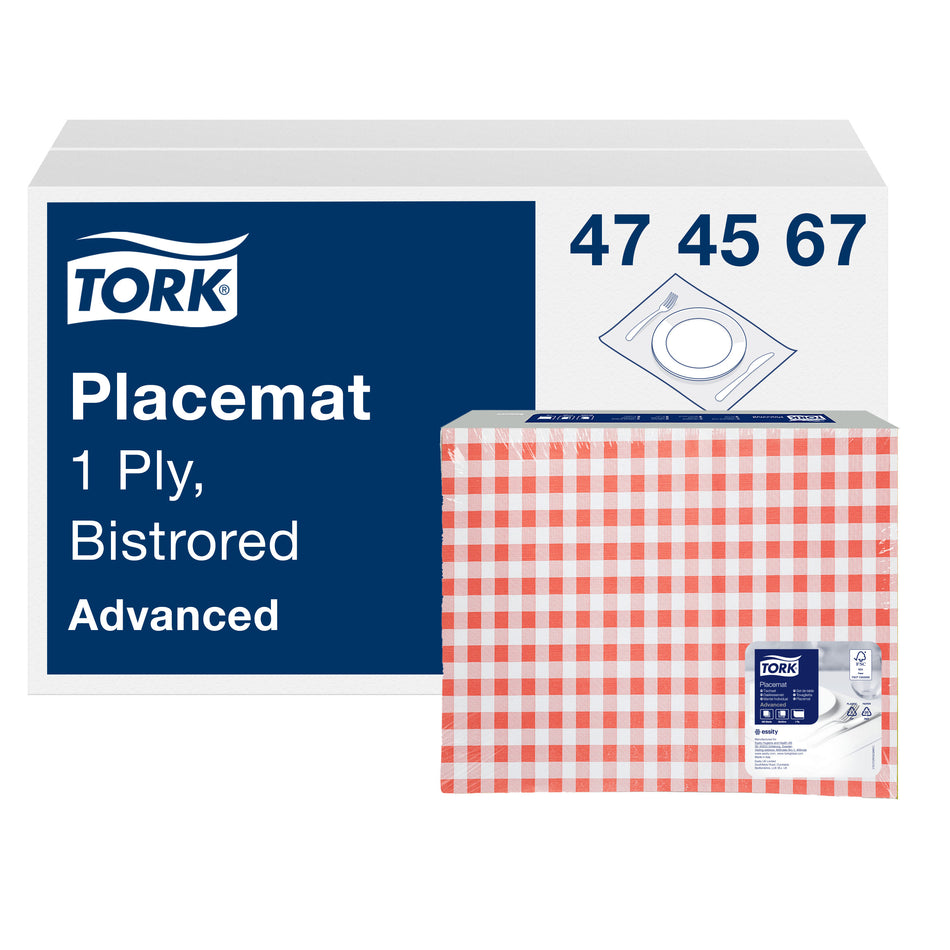 Tork Set de Table jetable Bistro rouge