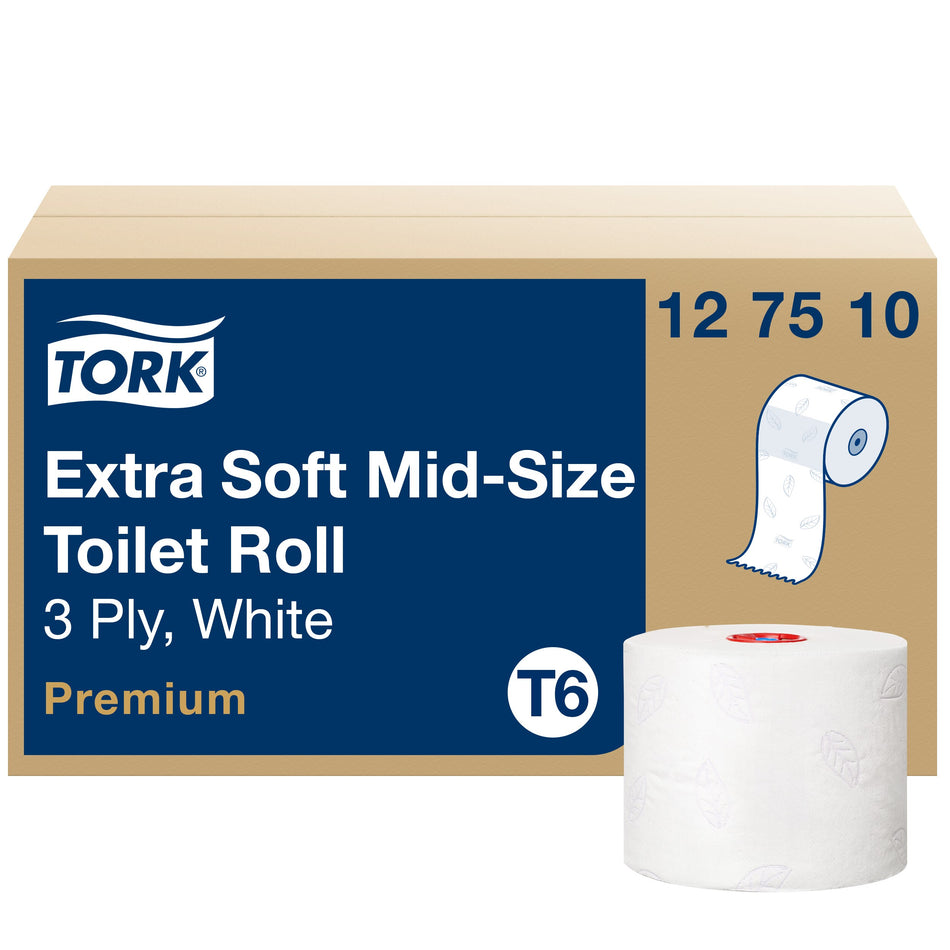 Tork Papier Toilette Rouleau Mid-size extra-doux blanc T6