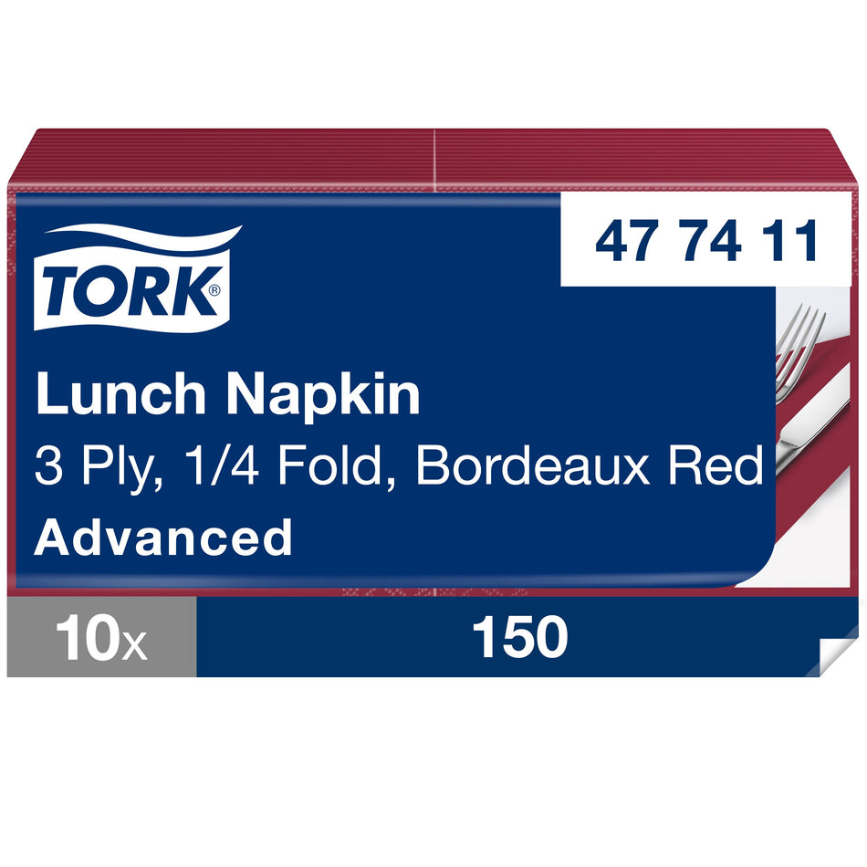 Tork Soft Lunchservietten Bordeauxrot