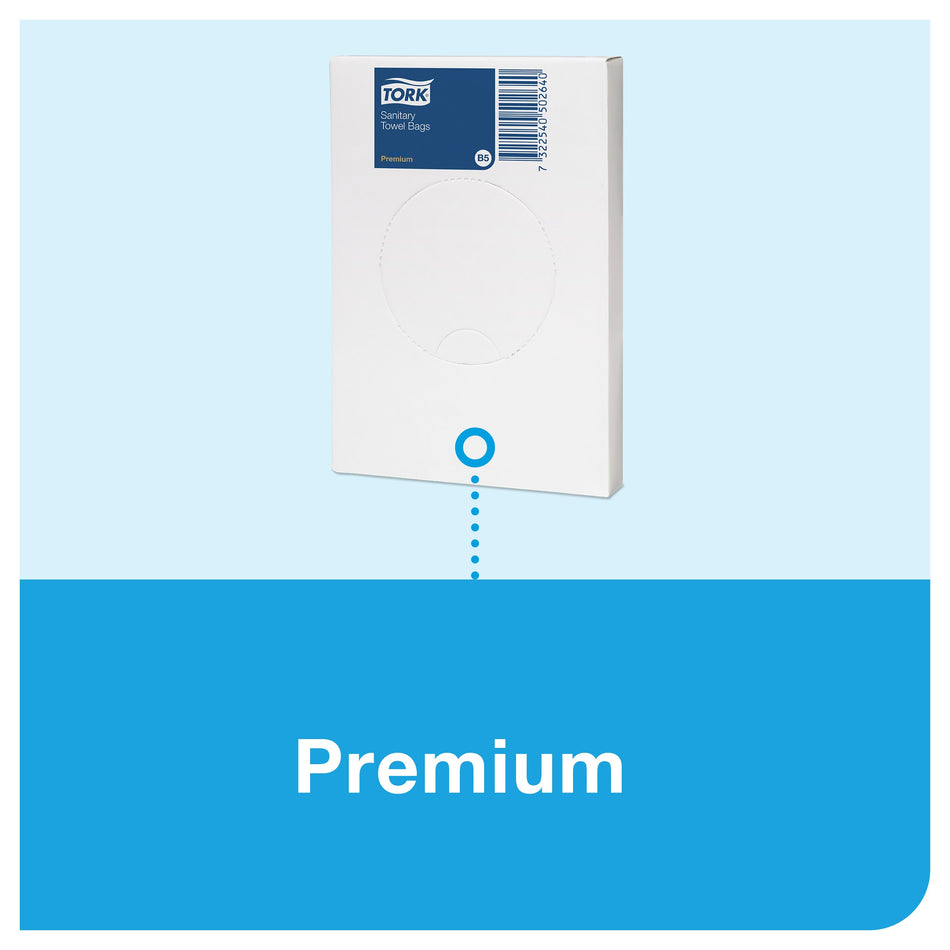 Tork Distributeur de sachets pour serviettes hygiéniques blanc B5