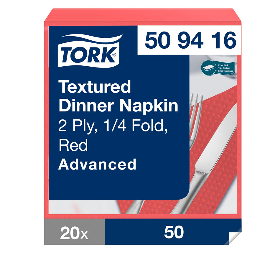 Tork Textured Dinnerservietten Rot