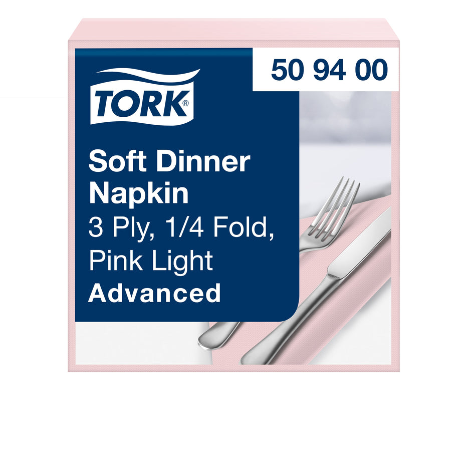 Tork Soft Dinnerservietten Hellrosa