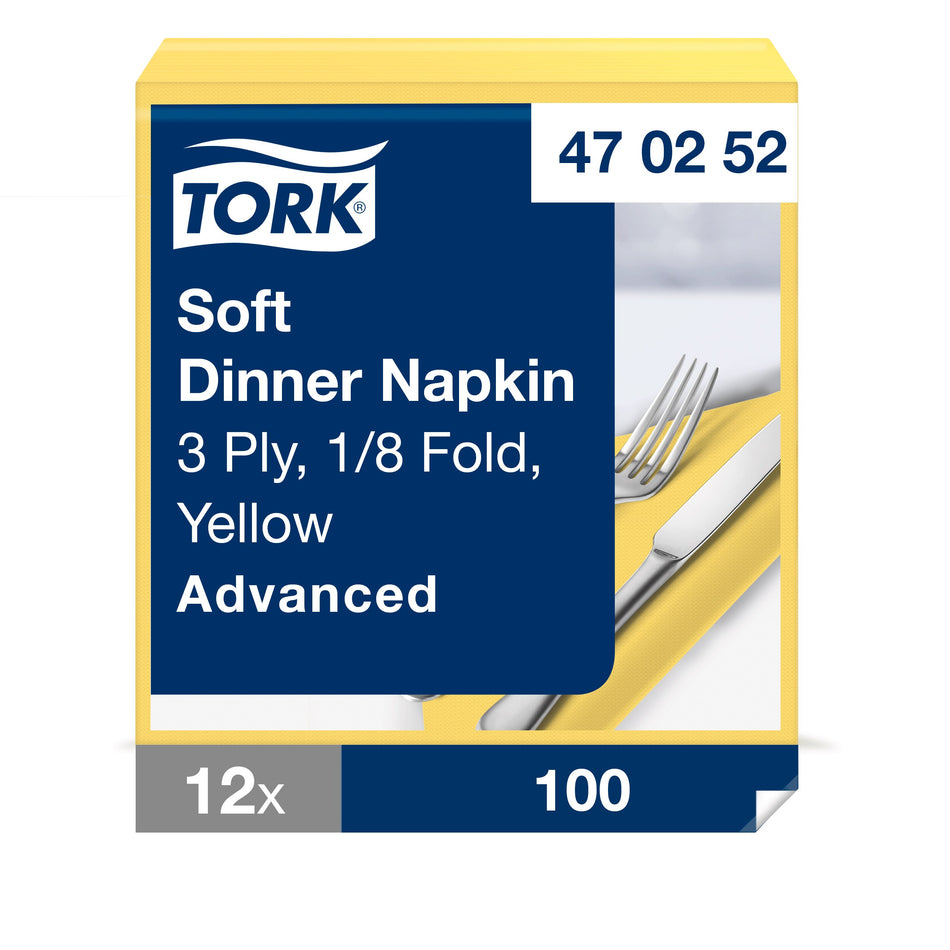 Tork Soft Dinnerservietten Gelb